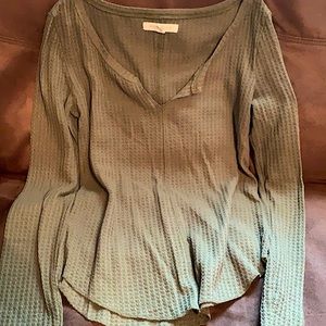 green knit, aeropostale, long sleeve shirt